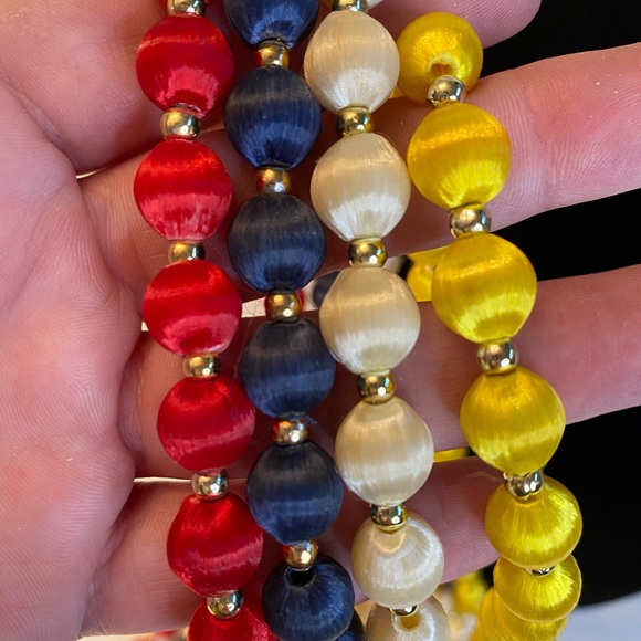 Vintage Silk Bead Necklaces - Picture 3 of 7